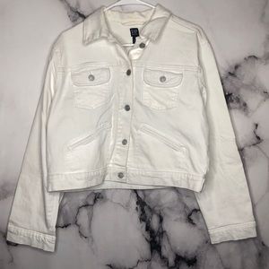 Gap White Denim Jacket